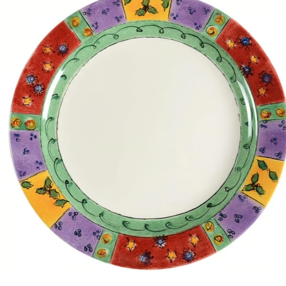 Sango Sweet Shoppe Colorful Ceramic Dinner Plate 1 Pc